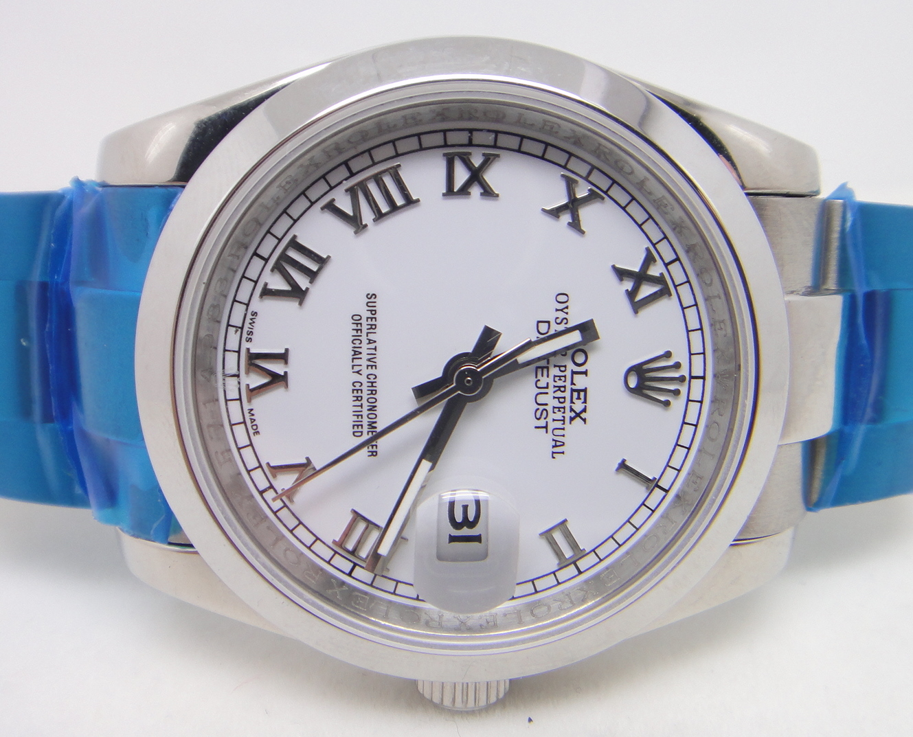 Buy Rolex Mens Replica Watch: SS White Roman